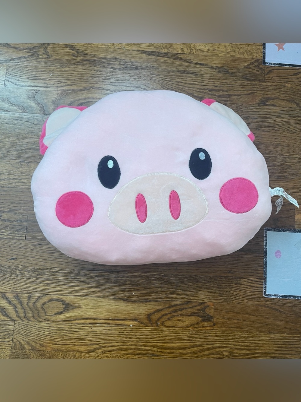 Pink Pig Plush Face Pillow